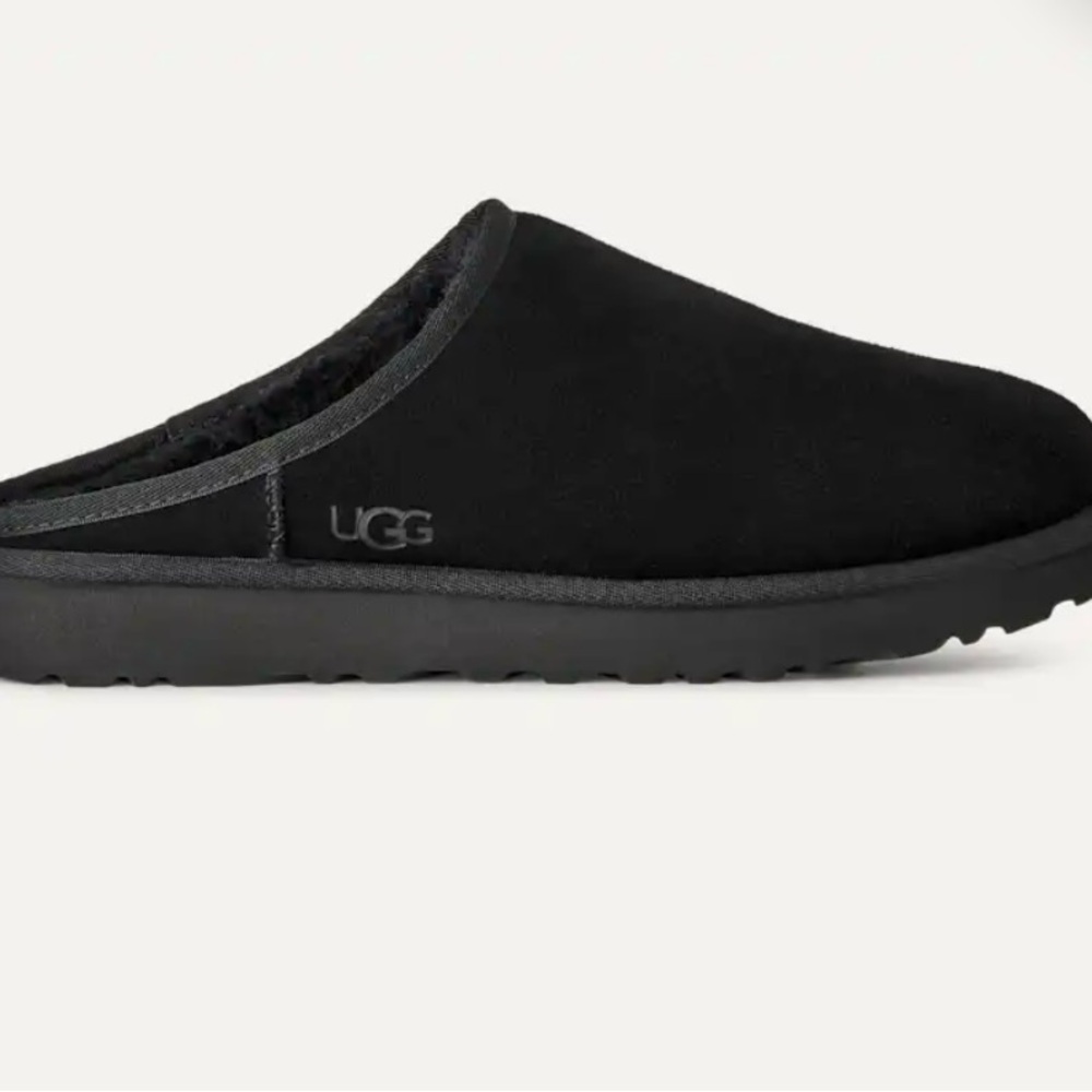 UGG Men’s Classic Black Slip-On Slipper Size 8 NIB